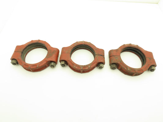 Tyler GB Gruvagrip No 100  5" Grooved Coupling Pipe Fitting w/Gasket Lot of 3