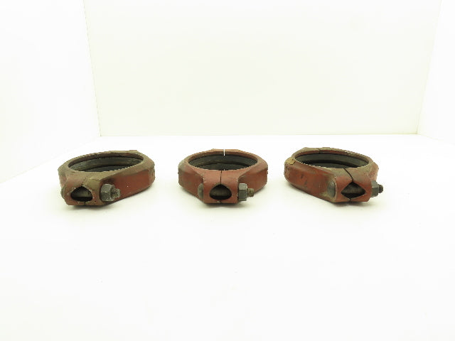 Tyler GB Gruvagrip No 105  5" Grooved Coupling Pipe Fitting w/Gasket Lot of 3