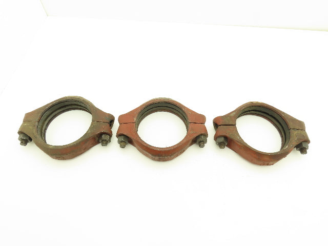 Tyler GB Gruvagrip No 105  5" Grooved Coupling Pipe Fitting w/Gasket Lot of 3