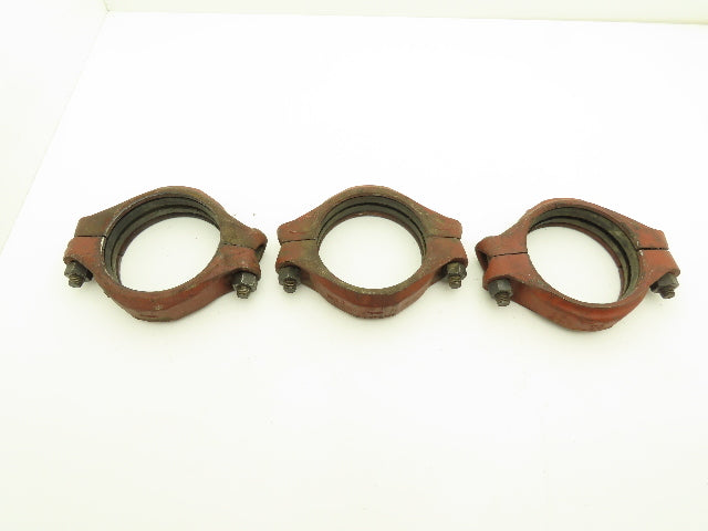 Tyler GB Gruvagrip No 105  5" Grooved Coupling Pipe Fitting w/Gasket Lot of 3