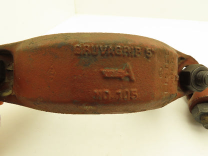 Tyler GB Gruvagrip No 105  5" Grooved Coupling Pipe Fitting w/Gasket Lot of 3