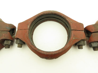 Tyler GB Gruvagrip No 105  5" Grooved Coupling Pipe Fitting w/Gasket Lot of 3