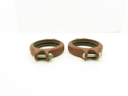 Tyler G-B No 120 Rigi-Grip 6" Grooved Coupling Pipe Fitting w/Gasket Lot of 2