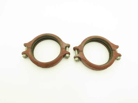 Tyler G-B No 120 Rigi-Grip 6" Grooved Coupling Pipe Fitting w/Gasket Lot of 2