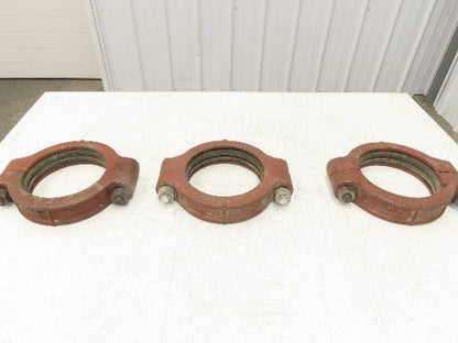 Tyler G-B No 100 Gruva-Grip 6" Grooved Coupling Pipe Fitting w/Gasket Lot of 3