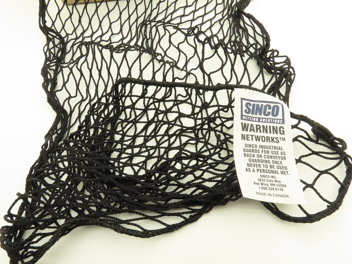 Sinco 5AU87 Conveyor Net 3'x 50' Black Nylon Safety Netting Fall Prevention