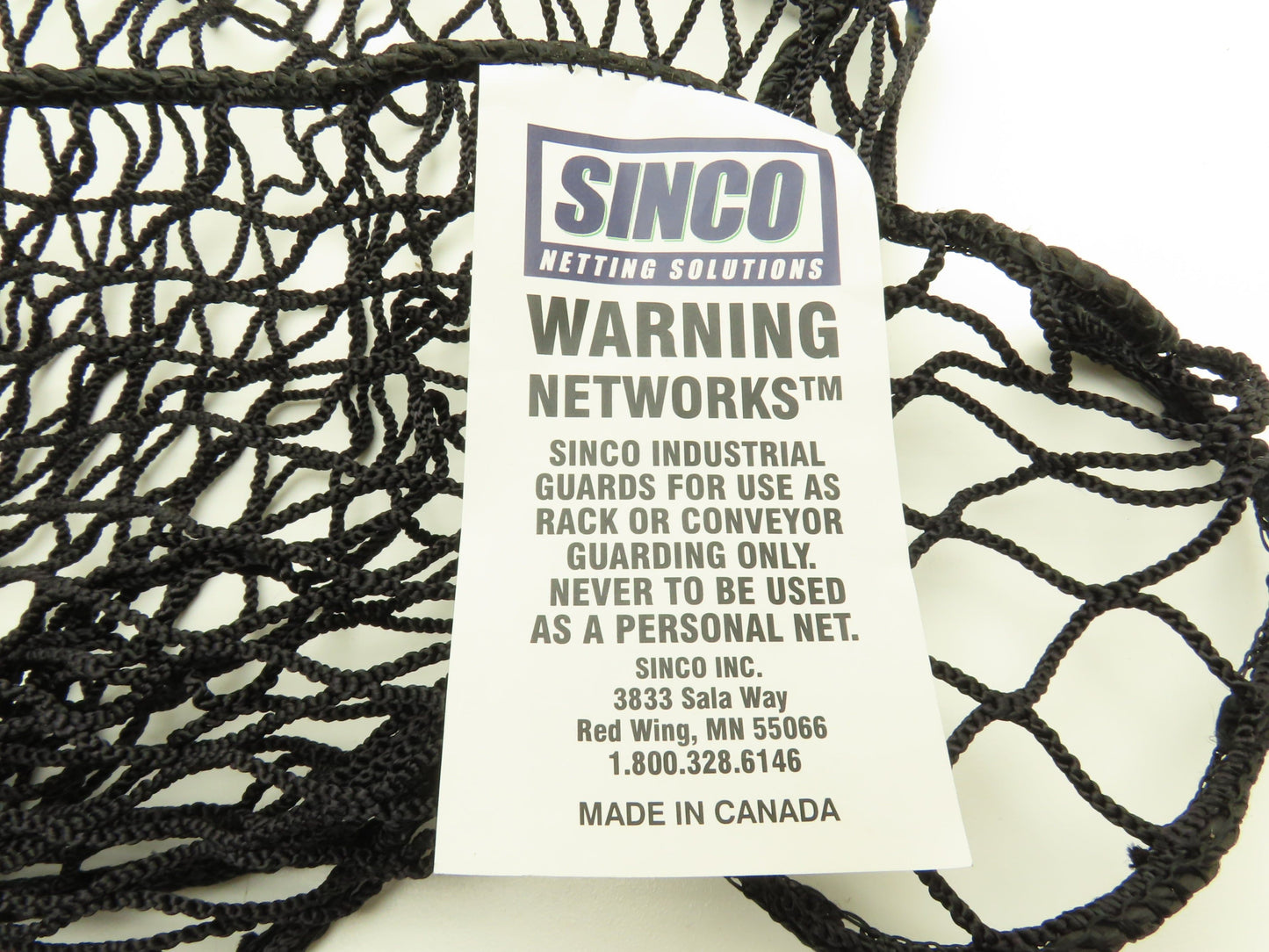 Sinco 5AU87 Conveyor Net 3'x 50' Black Nylon Safety Netting Fall Prevention