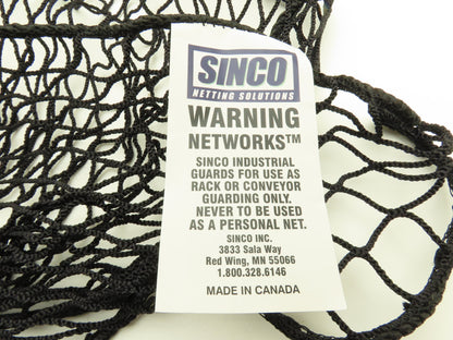Sinco 5AU87 Conveyor Net 3'x 50' Black Nylon Safety Netting Fall Prevention