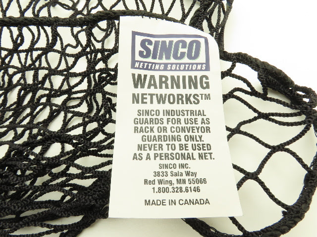Sinco 5AU87 Conveyor Net 3'x 50' Black Nylon Safety Netting Fall Prevention