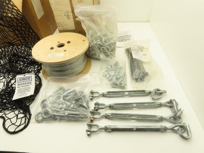 Sinco 5AU87/5AU88 Conveyor Net 3'x 50' Nylon Safety Netting Kit w/Hardware