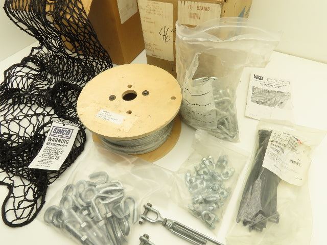 Sinco 5AU87/5AU88 Conveyor Net 3'x 50' Nylon Safety Netting Kit w/Hardware