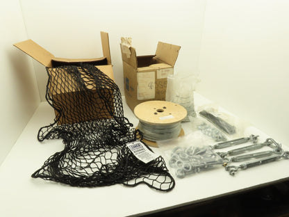 Sinco 5AU87/5AU88 Conveyor Net 3'x 50' Nylon Safety Netting Kit w/Hardware