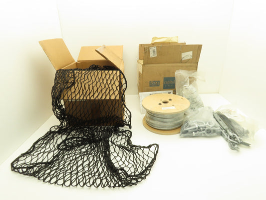 Sinco 5AU87/5AU88 Conveyor Net 3'x 50' Nylon Safety Netting Kit w/Hardware