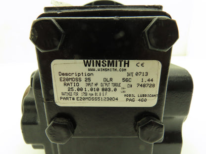 Winsmith SE Encore Speed Reducer 25:1 Gearbox 70 RPM 1Hp DLR 56C-Face