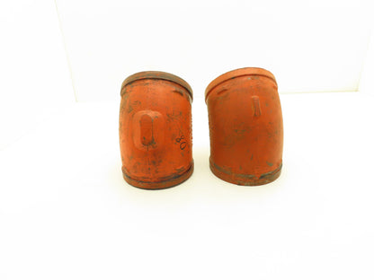 Victaulic No 11  5" Grooved 45° Elbow Pipe Fitting Ductile Iron  Lot of 2
