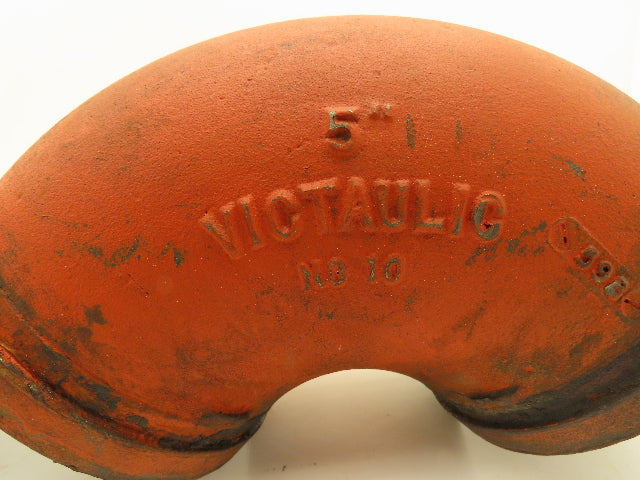 Victaulic No 10  5" Grooved 90° Elbow Pipe Fitting Ductile Iron  Lot of 2