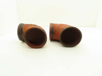Victaulic No 10  5" Grooved 90° Elbow Pipe Fitting Ductile Iron  Lot of 2