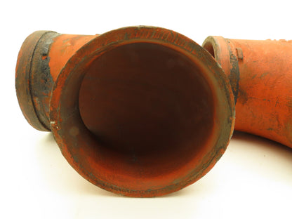 Victaulic No 10  5" Grooved 90° Elbow Pipe Fitting Ductile Iron  Lot of 2