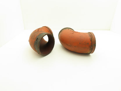 Victaulic No 10  5" Grooved 90° Elbow Pipe Fitting Ductile Iron  Lot of 2