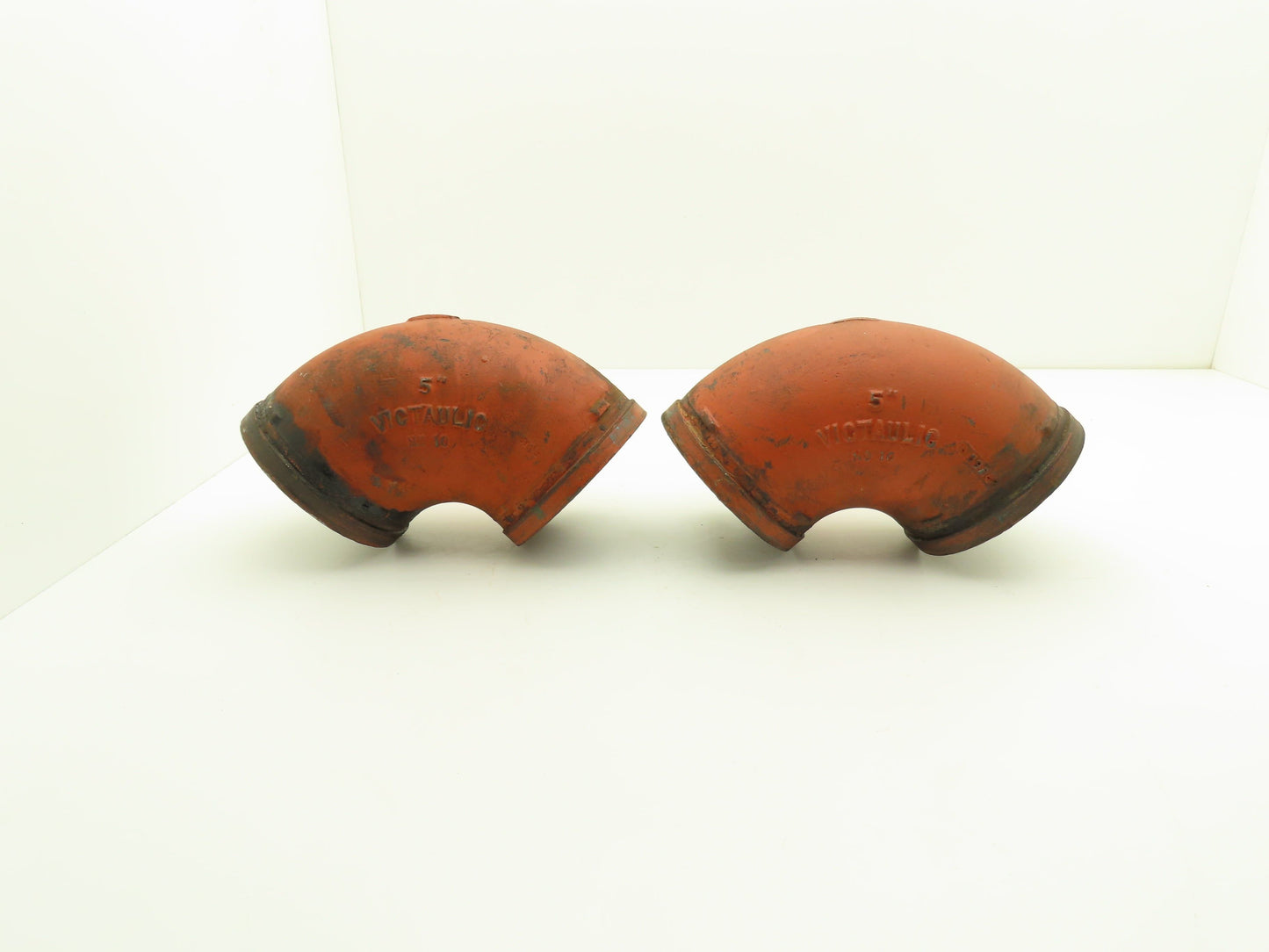 Victaulic No 10  5" Grooved 90° Elbow Pipe Fitting Ductile Iron  Lot of 2