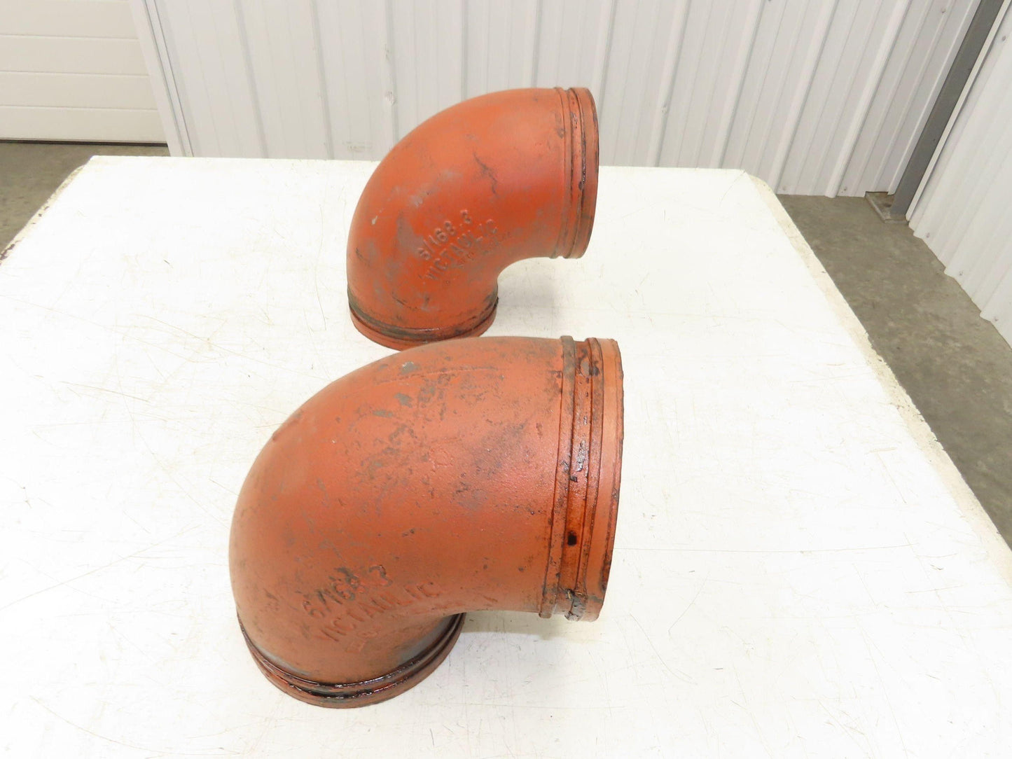 Victaulic No 10  6" Grooved 90° Elbow Pipe Fitting Ductile Iron  Lot of 2
