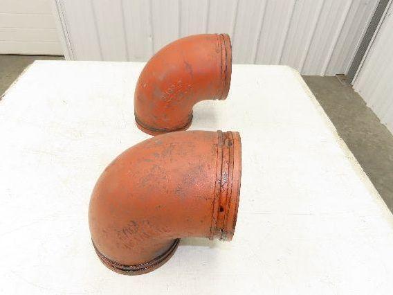 Victaulic No 10  6" Grooved 90° Elbow Pipe Fitting Ductile Iron  Lot of 2