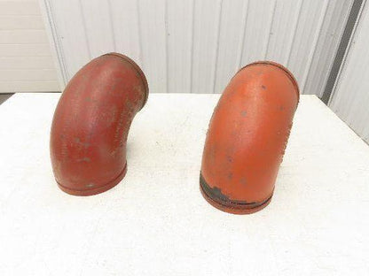 Victaulic No 10  6" Grooved 90° Elbow Pipe Fitting Ductile Iron  Lot of 2