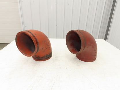 Victaulic No 10  6" Grooved 90° Elbow Pipe Fitting Ductile Iron  Lot of 2