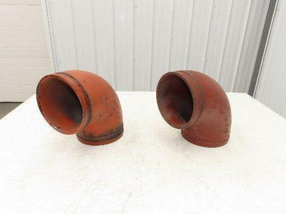 Victaulic No 10  6" Grooved 90° Elbow Pipe Fitting Ductile Iron  Lot of 2