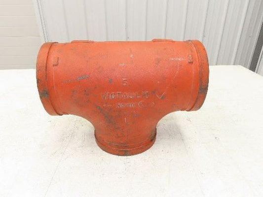 Victaulic No 20  5" Grooved End Tee Pipe Fitting Ductile Iron