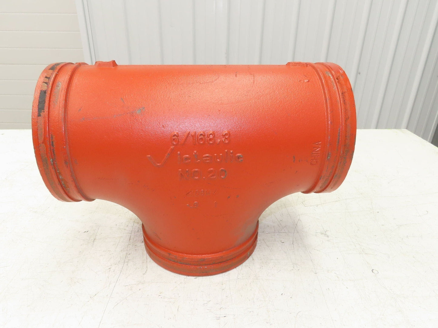 Victaulic No 20  6" Grooved End Tee Pipe Fitting Ductile Iron