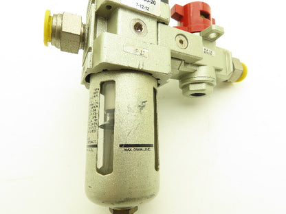 Automation 720635 Pneumatic Air Filter Regulator Lockout Valve 160PSI 3/8" NPT