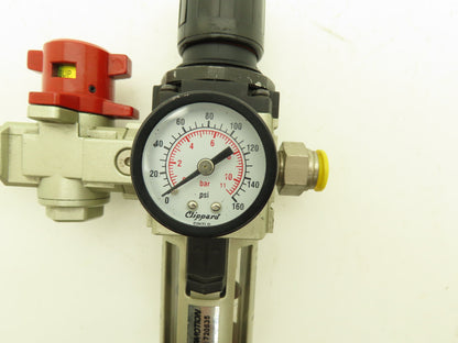Automation 720635 Pneumatic Air Filter Regulator Lockout Valve 160PSI 3/8" NPT