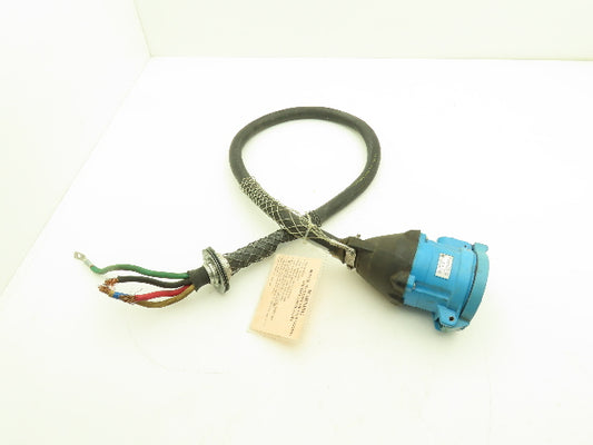 Hubbell DS60A Disconnect Decontactor 100A 600vAC 6awg 4-wire Cord 44" 25Hp 3R