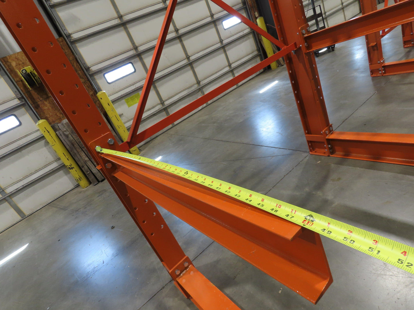 Cantilever Rack 2 W8-18 Post 4 Shelf 1-Side 192" 16' Upright 78"W 48" Arms 5000#
