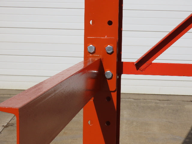 Cantilever Rack 2 W8-18 Post 4 Shelf 1-Side 192" 16' Upright 78"W 48" Arms 5000#