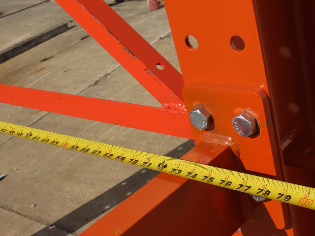 Cantilever Rack 2 W8-18 Post 4 Shelf 1-Side 192" 16' Upright 78"W 48" Arms 5000#