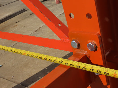 Cantilever Rack 2 W8-18 Post 4 Shelf 1-Side 192" 16' Upright 78"W 48" Arms 5000#