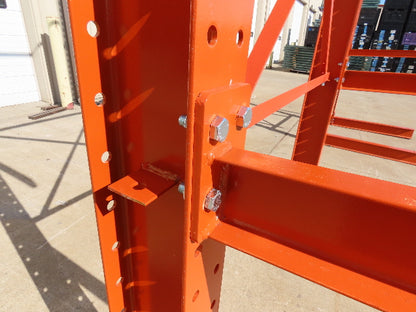 Cantilever Rack 2 W8-18 Post 4 Shelf 1-Side 192" 16' Upright 78"W 48" Arms 5000#