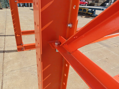Cantilever Rack 2 W8-18 Post 4 Shelf 1-Side 192" 16' Upright 78"W 48" Arms 5000#