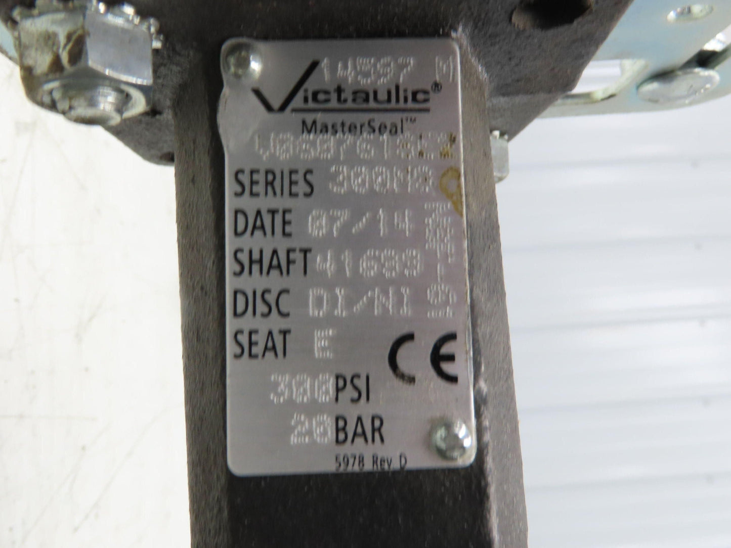 Victaulic 300MS MasterSeal 6" Butterfly Valve Grooved Pipe 300psi