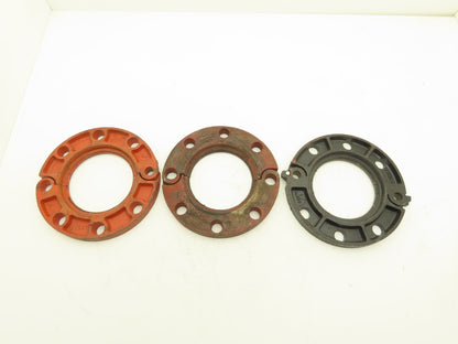 Victaulic 5"-741 Grooved Pipe Split Flange Adapter Ductile Iron 8-Bolt  Lot of 3