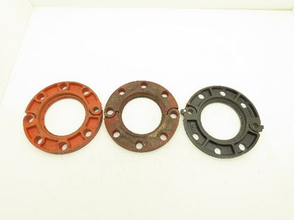 Victaulic 5"-741 Grooved Pipe Split Flange Adapter Ductile Iron 8-Bolt  Lot of 3