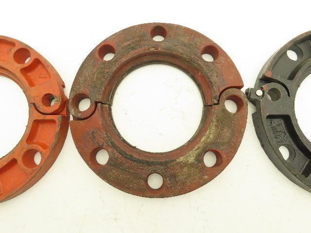 Victaulic 5"-741 Grooved Pipe Split Flange Adapter Ductile Iron 8-Bolt  Lot of 3