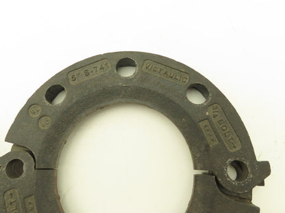 Victaulic 5"-741 Grooved Pipe Split Flange Adapter Ductile Iron 8-Bolt  Lot of 3