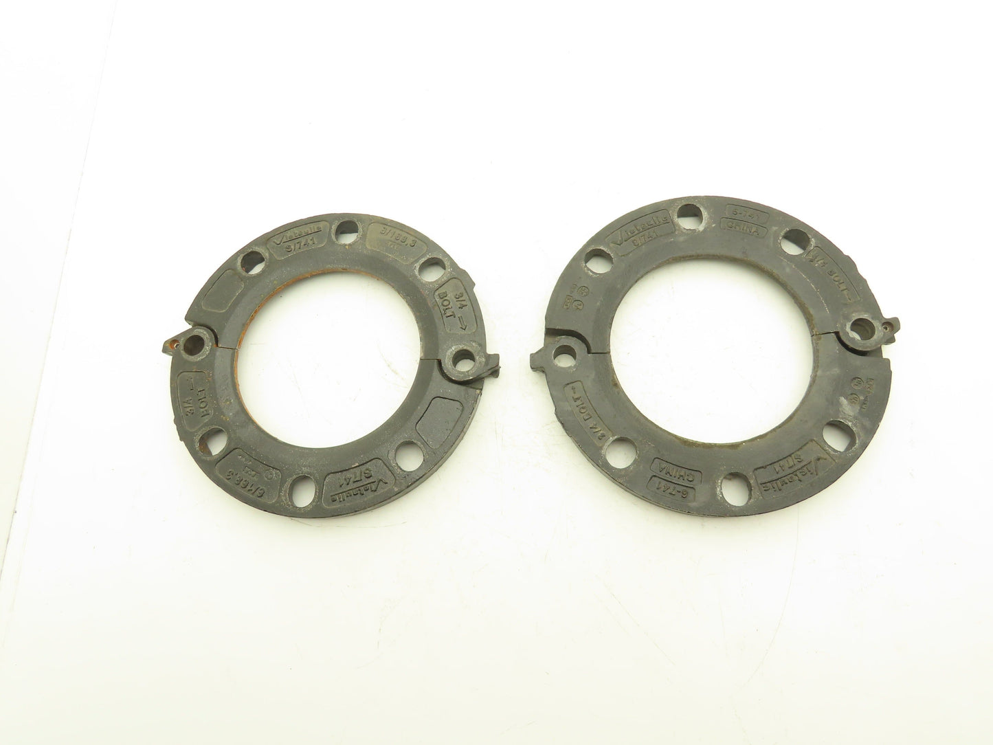 Victaulic 6"-741 Grooved Pipe Split Flange Adapter Ductile Iron 8-Bolt  Lot of 2