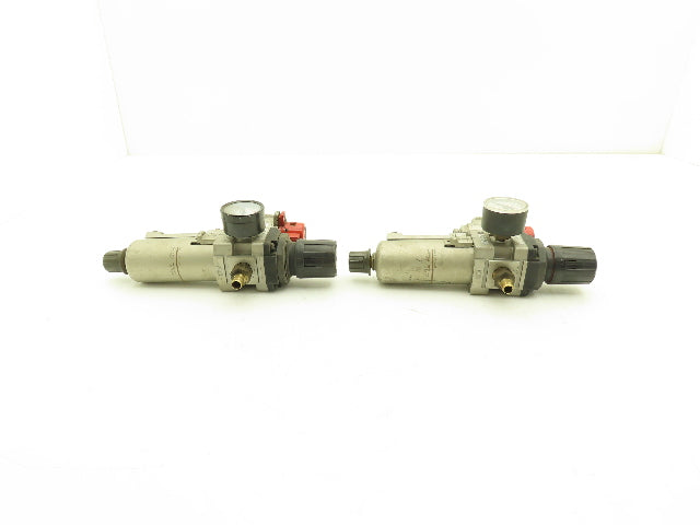 SMC Pneumatic Air Filter Regulator With Lock Out Valve 150 PSI Lot of 2