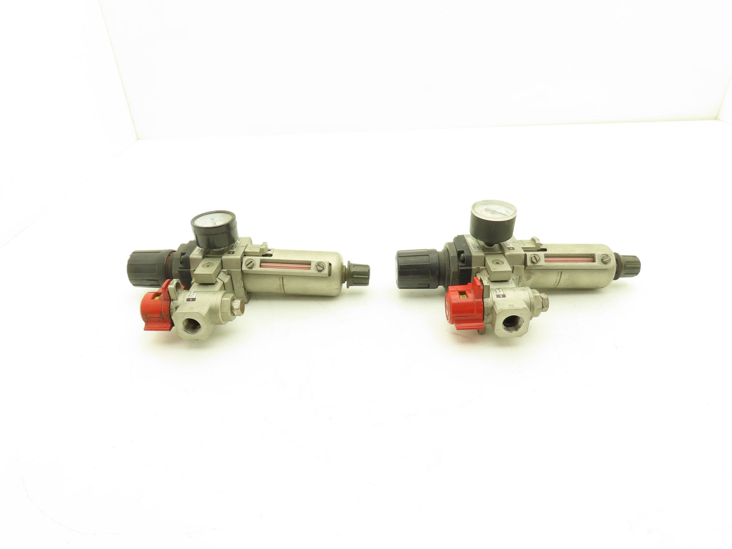 SMC Pneumatic Air Filter Regulator With Lock Out Valve 150 PSI Lot of 2