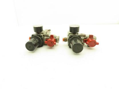 SMC Pneumatic Air Filter Regulator With Lock Out Valve 150 PSI Lot of 2