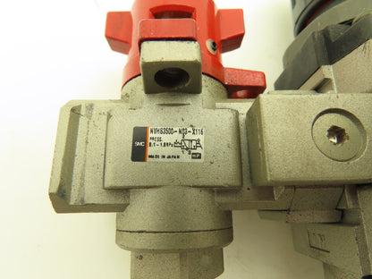 SMC Pneumatic Air Filter Regulator With Lock Out Valve 150 PSI Lot of 2